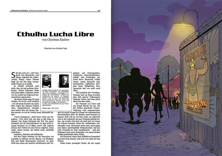 Meine Story Cthulhu Lucha Lirbe für Exodus #43 & Illustr. von Michel Vogt