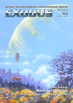 Das Cover der Ausgabe 45 von "Exodus – Magazin für Science Fiction Stories & phantastische Grafik", erschienen im November 2022
